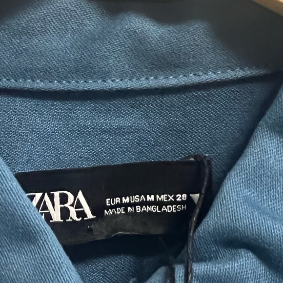 Zara Button Down Retro Vibe Mini Dress Medium - Picture 8 of 9
